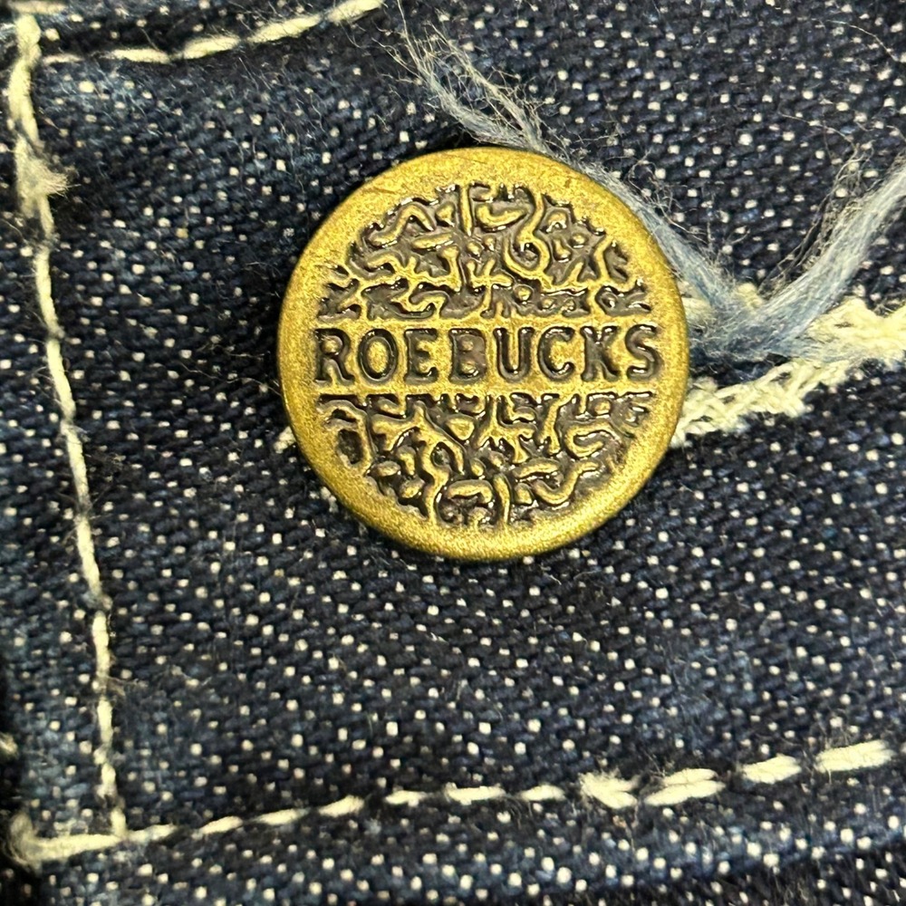 Vintage Sears Roebucks Jeans Mens 34x30 Blue Carpenter Hammer Loop Work Jeans - Picture 7 of 11